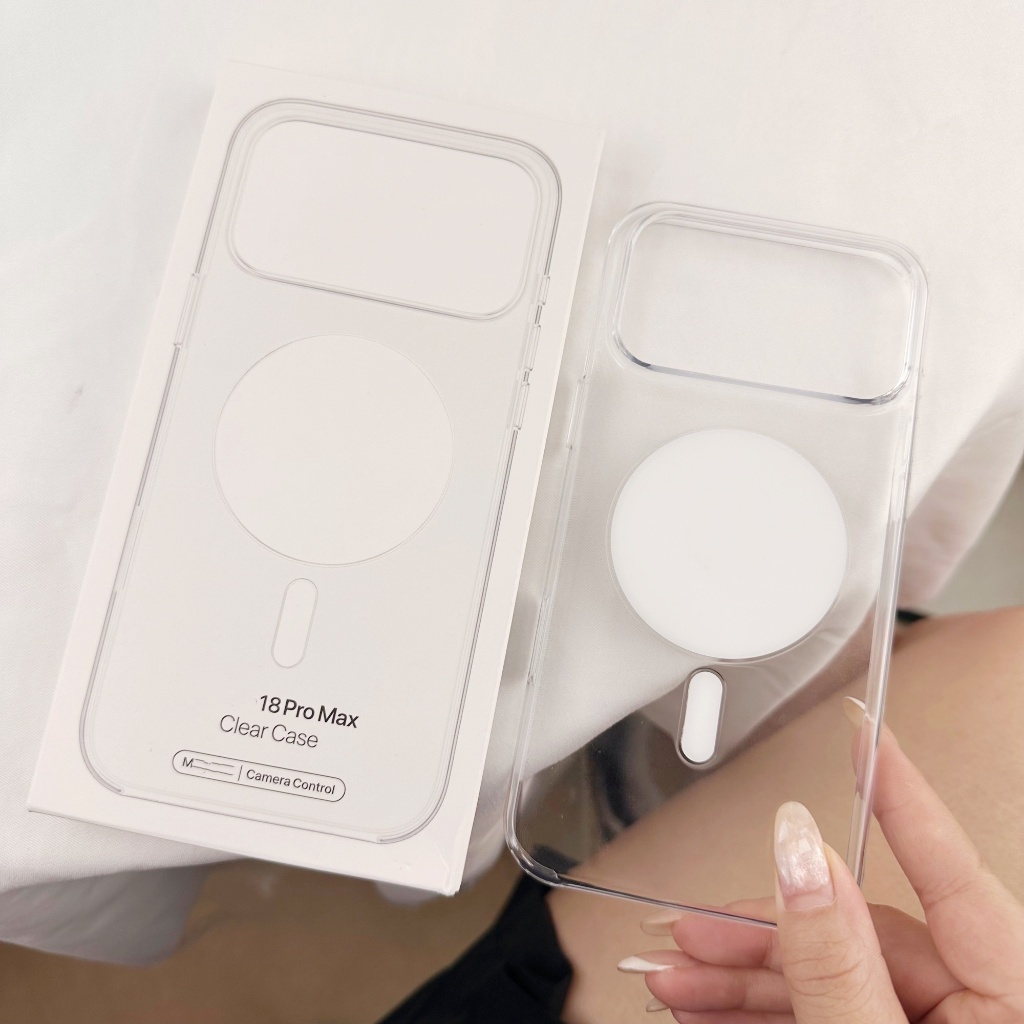 Capa Magnética Transparente Original Para iPhone 18 Pro 18ProMax À Prova De Choque Com Caixa