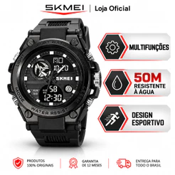 SKMEI 2031 Relógio Masculino Eletrônico Esportivo Ao Ar Livre Analógico Digital À Prova D'água