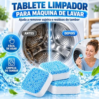 KIT 12 Pastilhas Para Higienizar Maquina De Lavar Produto De Limpeza Lavadora De Roupa Efervescentes