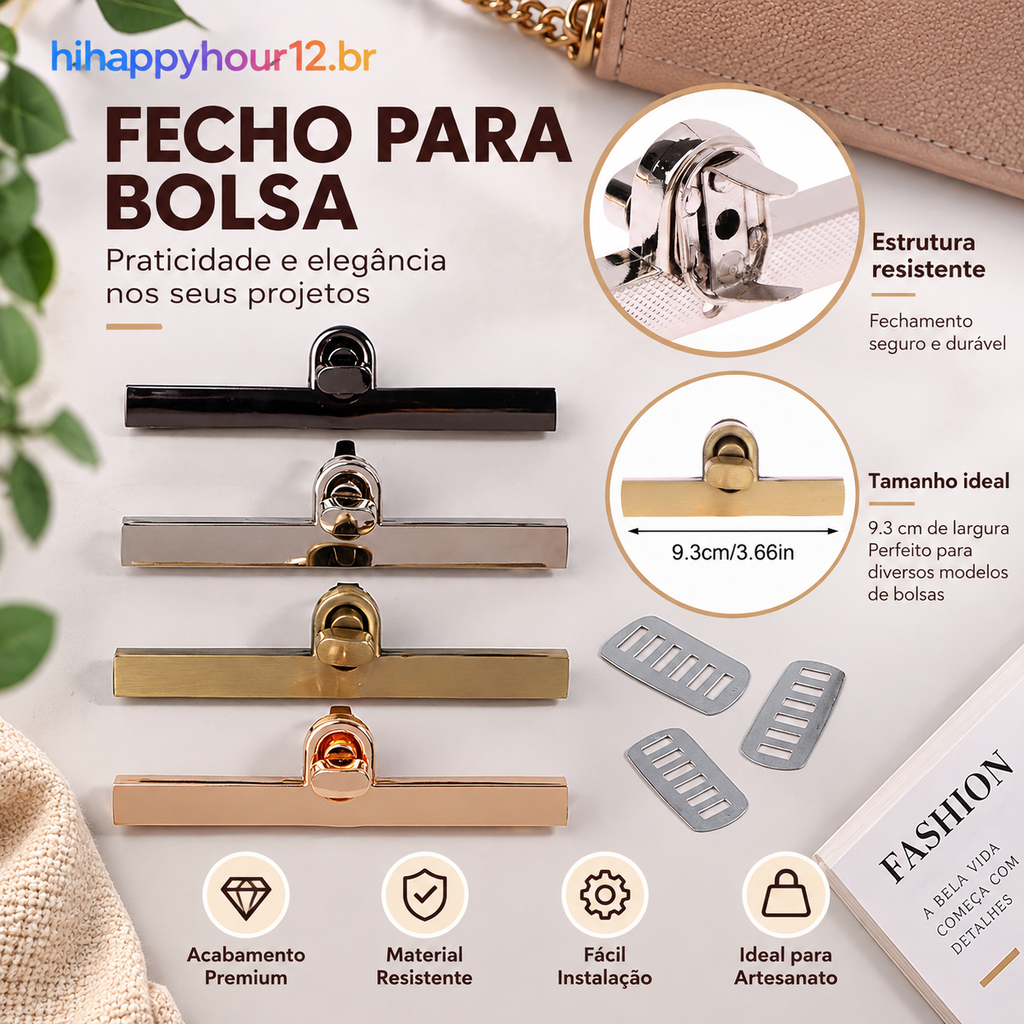 HIHAP Fecho Torcido Com Trava Giratória De Metal Vintage Para Bolsa DIY De Couro Artesanal Hardware