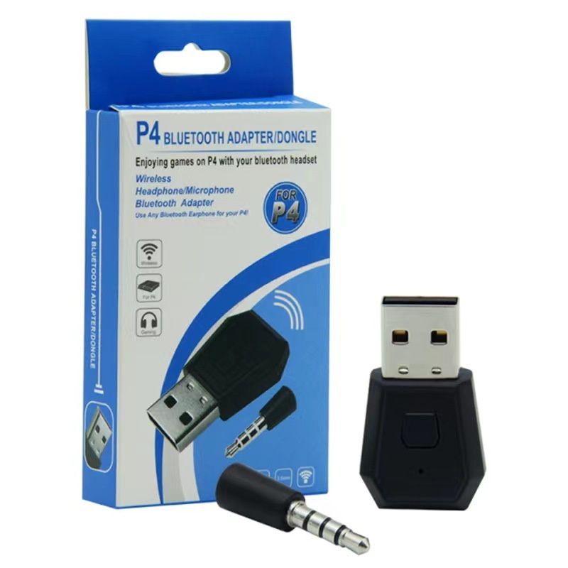 Adaptador USB Bluetooth Para PS4 Gamepad Controlador De Jogo Console Fone De Ouvido Dongle Sem Fio Transmissor Com Micro