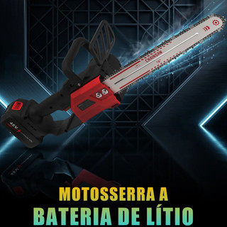 Moto Serra Elétrica Sem Fio 16 Polegadas, Com 2 Baterias 48V, Motor Sem Escova, Corrente para Poda e Corte de Troncos
