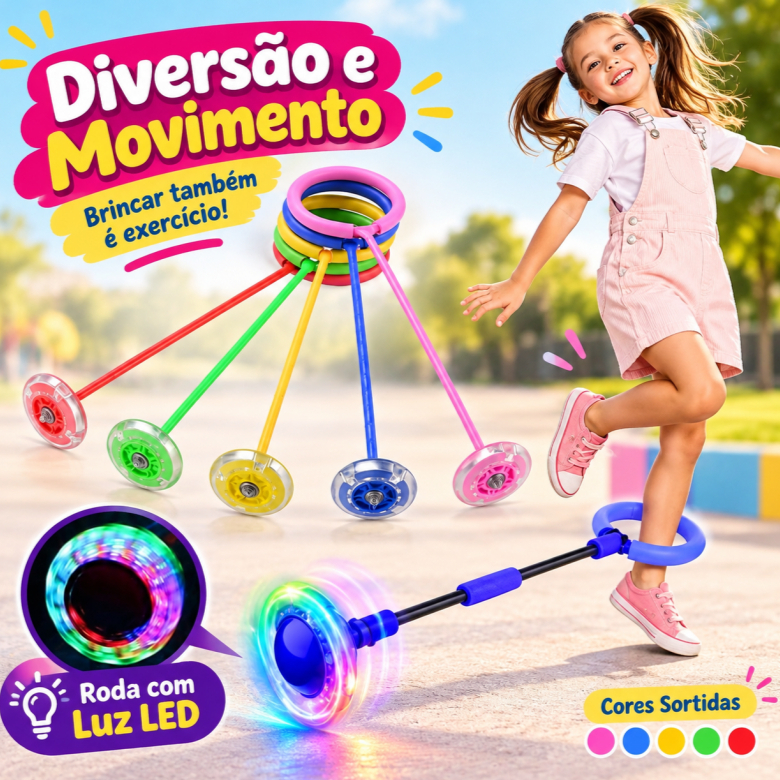 Pula Corda Giratório Com Led Gira Pula Corda LED Pisca/Pisca Brinquedo Infantil Pula Corda Exercício