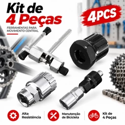 Kit De Chave Para Bike Extrator De Corrente Pedivela Movimento Central Para Consertos Reparos