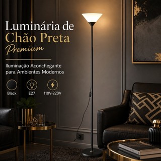Luminária de Chão Soquete E27 Bivolt 110V‑220V Design Moderno Minimalista para Sala de Estar e Quarto