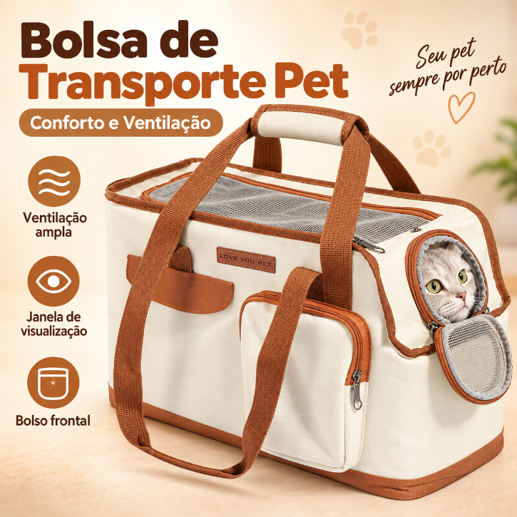 Bolsa Pet Transporte Viagem Avião Bordo Carro Cachorro Gato