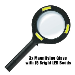 Iluminação de bateria LED COB luz de aprendizagem leitura de idosos 3 vezes lupa luz crianças laboratório luz de observa