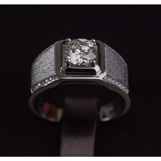 Anel masculino de prata 925, fileira dupla, escovado, estilo Moissanite, anel masculino, prata esterlina, banhado a plat
