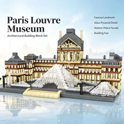 Modelo ArquitetôNico Do Louvre 3300 PeçAs De Blocos De ConstruçãO Microgranulares Brinquedos Infantis