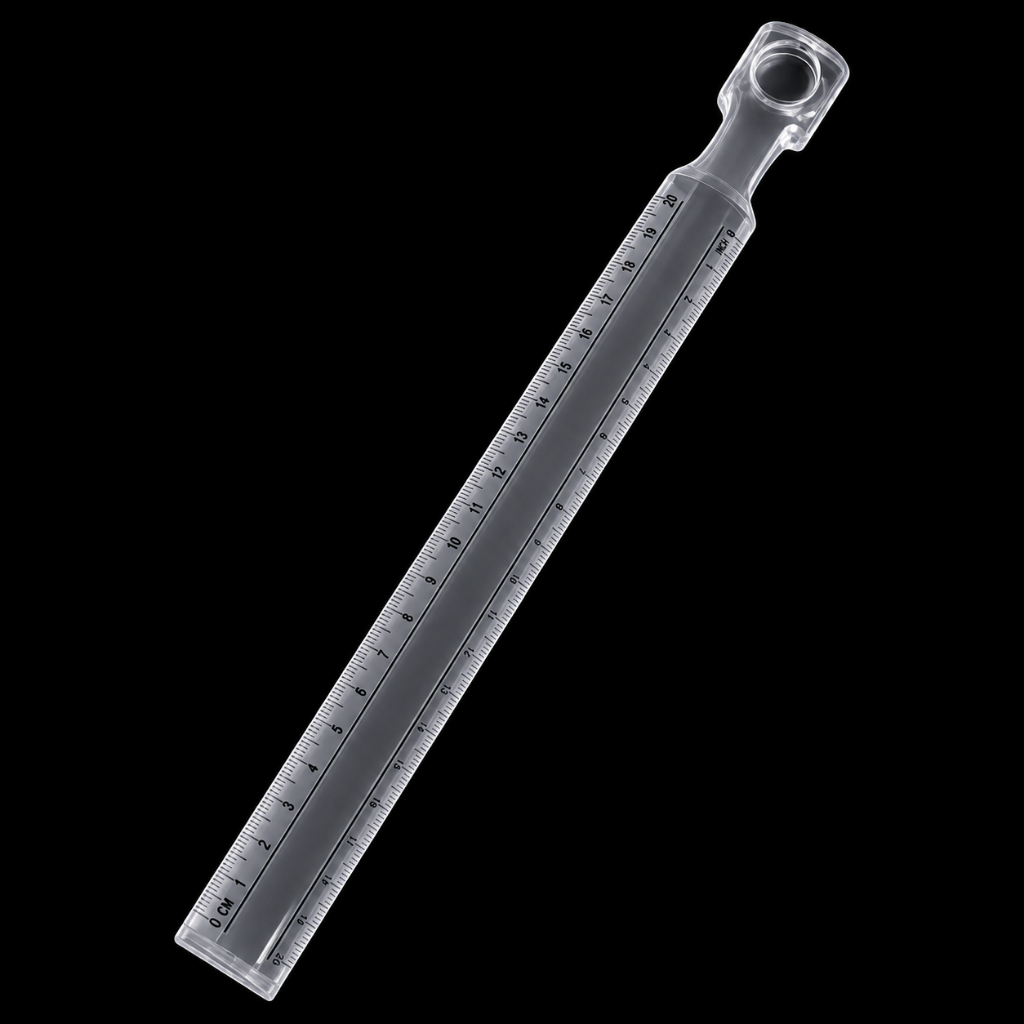Régua lupa 25.9cm cm medição pintura ensino multifuncional portátil acrílico lupa