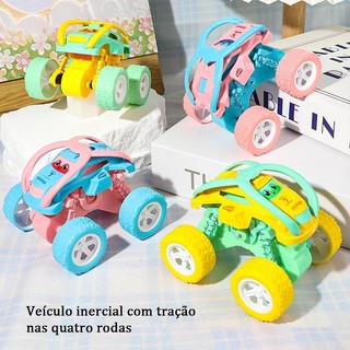 Carro de salto Flip inercial com tração nas quatro rodas para crianças fofas brinquedos para bebês