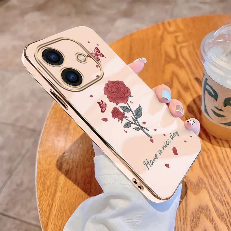 Para OPPO A5i Pro A5 5G Bonito Rosa Doce Cor Capa Traseira Macia Proteção Anti Queda Caso De Segurança