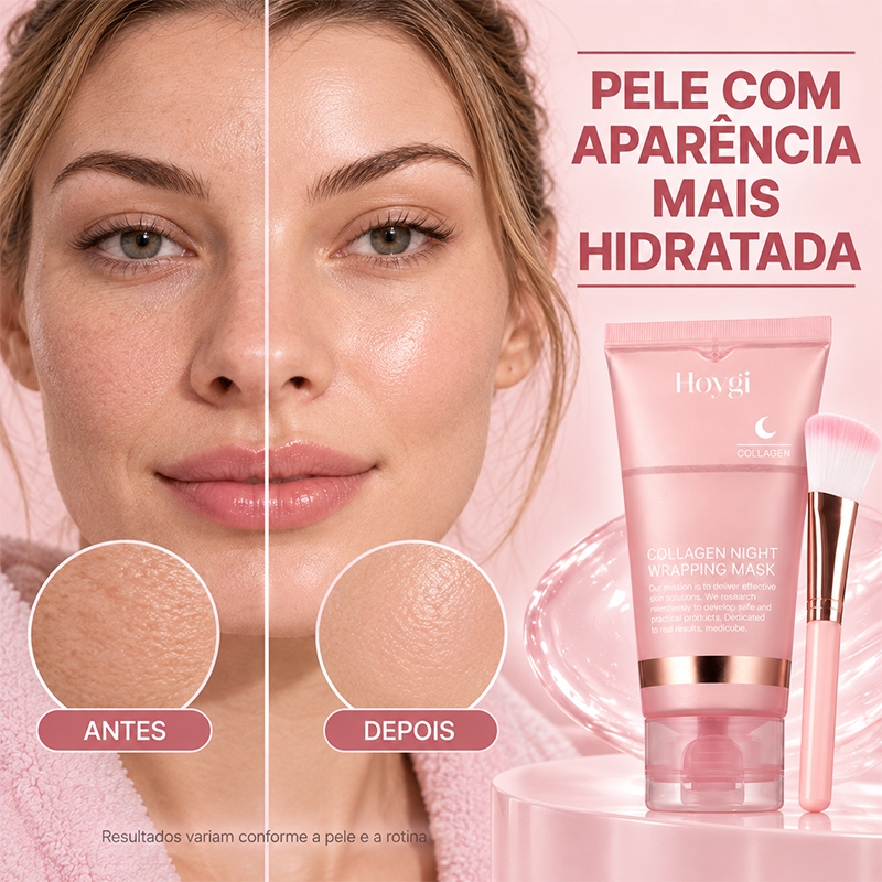 Máscara De Embrulho De Colágeno Noturno Coreano 75g (Enviar Escova)-Rejuvenescimento , Hidrata E Clareia A Pele , Melhor