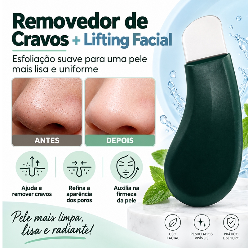 Espátula Removedora De Cravo Profissional – Limpeza Profunda De Poros E Esfoliação Facial