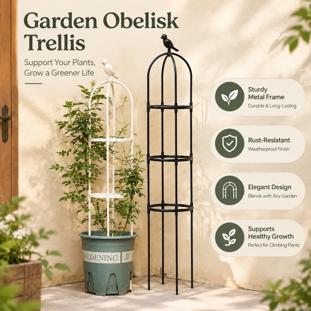 [bagreny] 1 Conjunto De Gaiolas De Suporte De Jardim Para Plantas De Escalada , Treliça Faça Você Mesmo , Flores , Videi