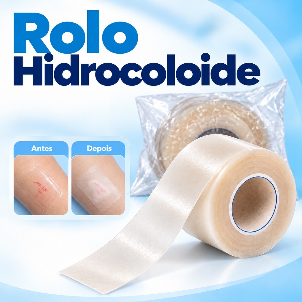 Curativo Hidrocoloide Transparente em Rolo para Dedos Calcanhar Cotovelo e Perna