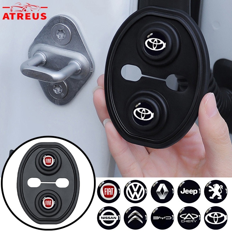 [Atreus] 1/4Pcs Amortecedor Batedor Fechadura Borracha Protetor Porta Carro Para Fiat Strada Argo Mobi Toro Polo T-Cross