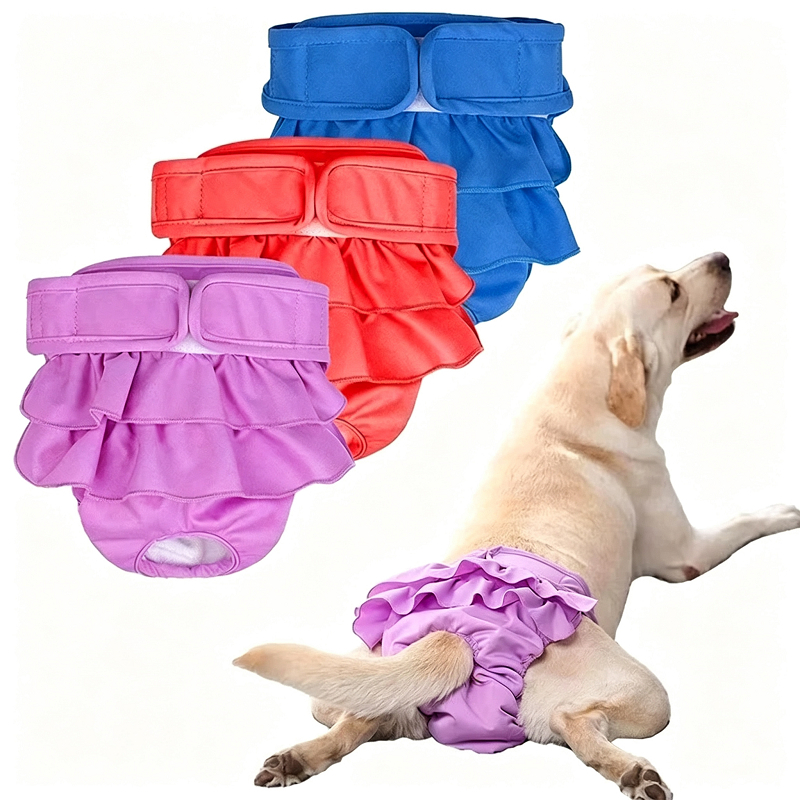 Pet Fisiológico Lavável Das Calças Da Calcinha Do Cão Para Fraldas Dos Cães Pequenos E Grandes
