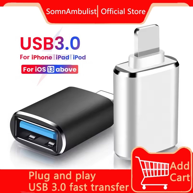 Adaptador OTG para USB 3.0 | IOS 13 e acima | Disco U externo OTG/Mouse/| Conecte e jogue