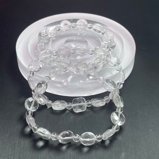 Pulseira de anel único facetado redondo de cristal branco Especificações de novo produto 10 mm