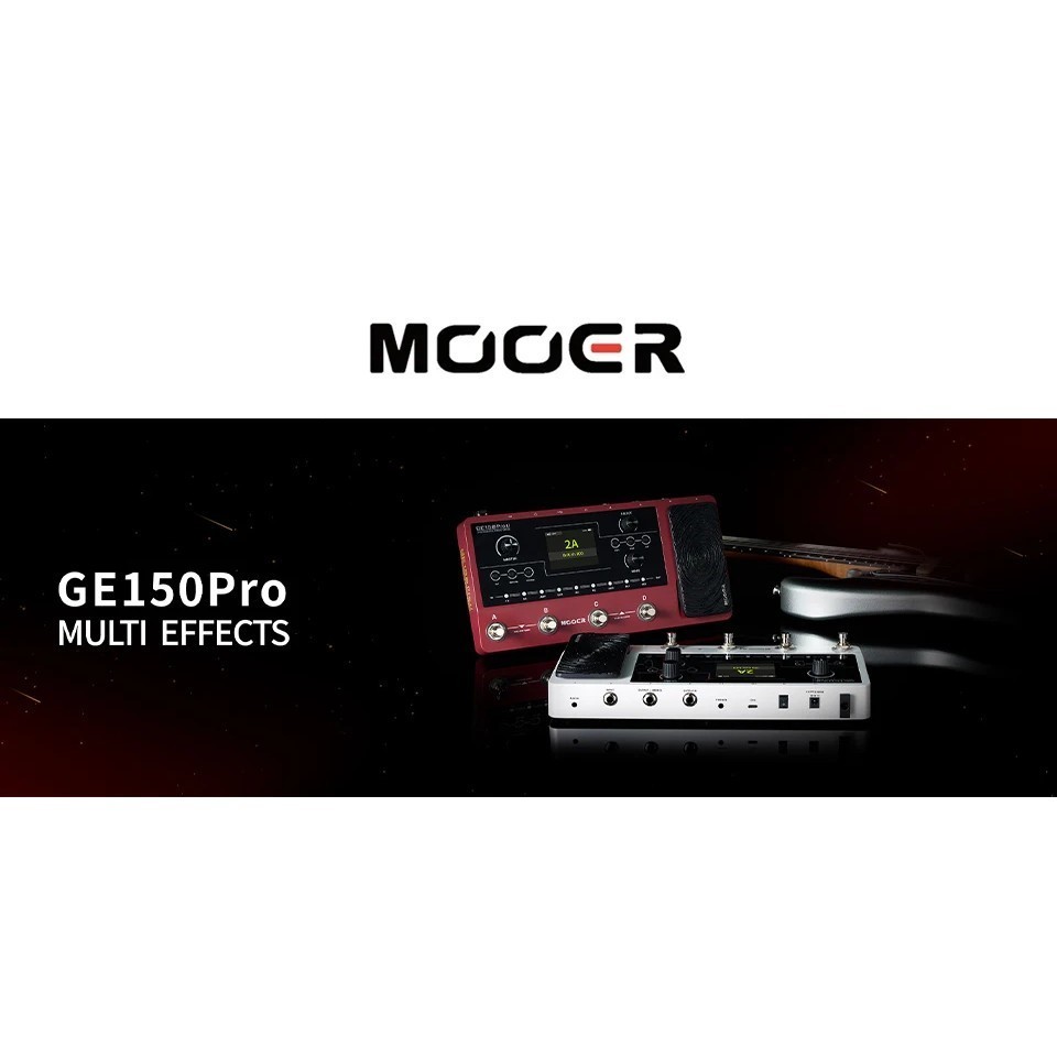 MOOER GE150 Pro/Li Guitar Amp Modelagem Multi Efeitos Reverb Delay Looper Drum Com Pedal De Expressão De 4 Fios