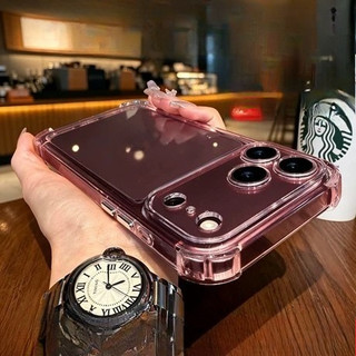 Capa De Telefone De Cristal Transparente De Luxo Compatível Com iPhone 17 16 15 14 13 12 11 Pro Max Air Plus À Prova De 