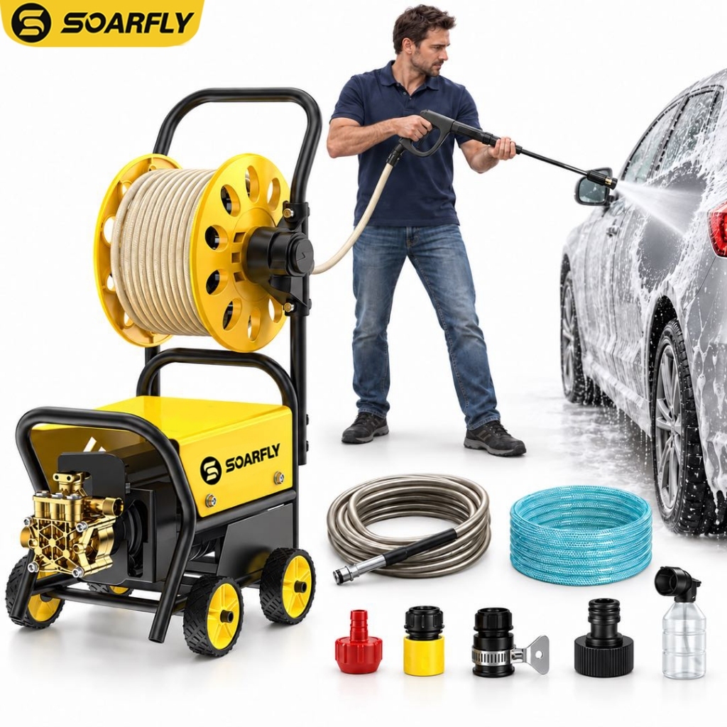 SOARFLY 5800W Lavadora De Alta Pressão Profissional Portátil Motor de Indução Nova Versão
