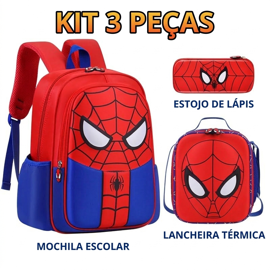 3 Em 1 Nova 3D Mochila Escolar De Nylon Para Meninos Do Jardim De Infância 1º ao 6º anos , Leve , À Prova D'água