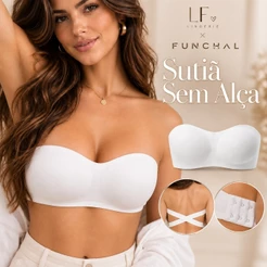 Sutiã Sem Alça Feminino Tomara Que Caia com Bojo Fino Sem Aro para Vestido e Blusa Ombro a Ombro