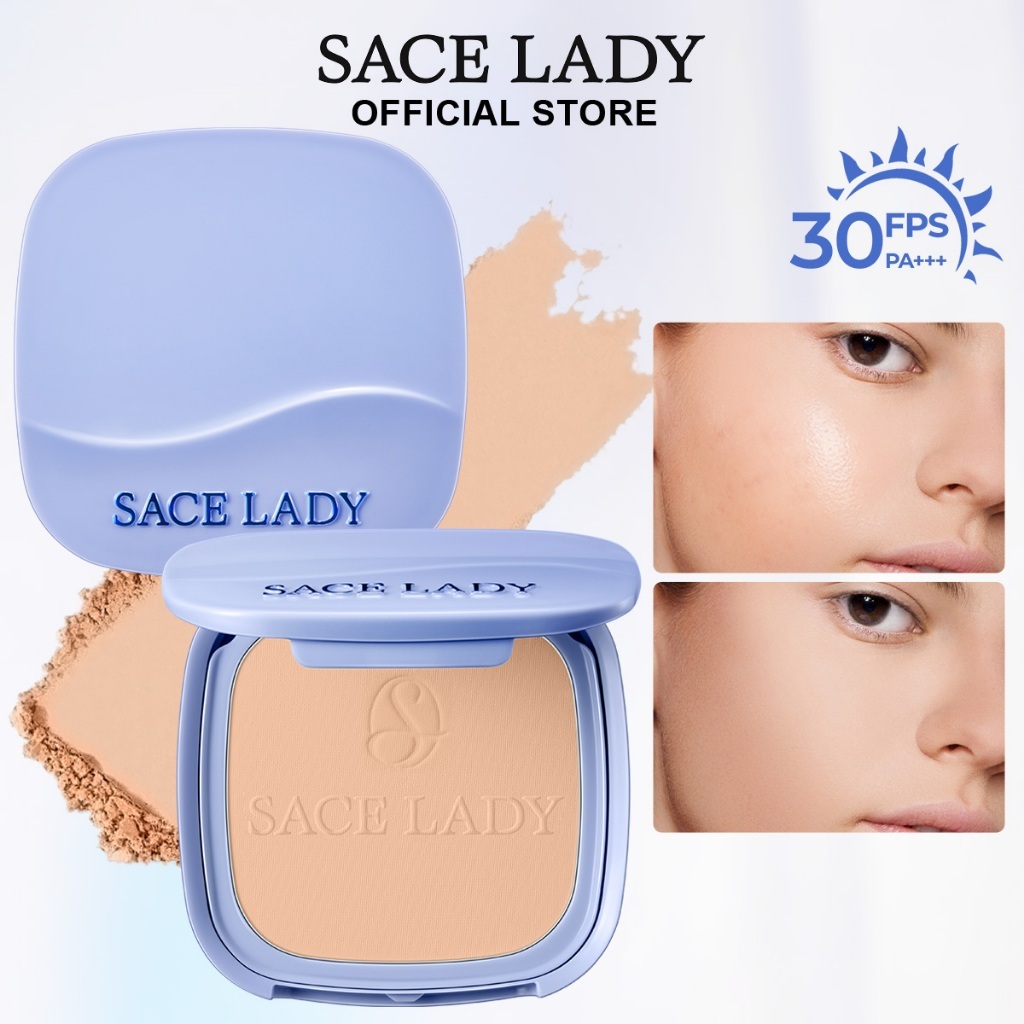 Pó Compacto SACE LADY Cobertura Alta Acabamento Matte Controle Oleosidade FPS30 Pó Facial