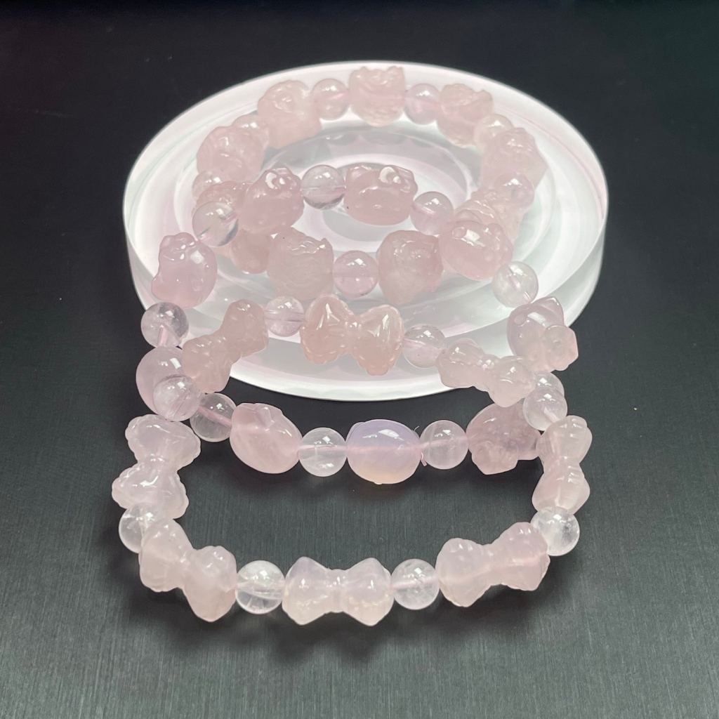 Oferta Especial Pulseira esculpida em cristal rosa Natural Premium, pulseira de cristal rosa, pulseira da sorte, pulseir