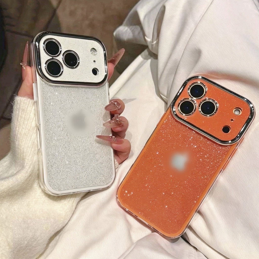 Capa de telefone piscante, efeito Visual atualizado, janela larga, adequada para iPhone13/14/15/16/17