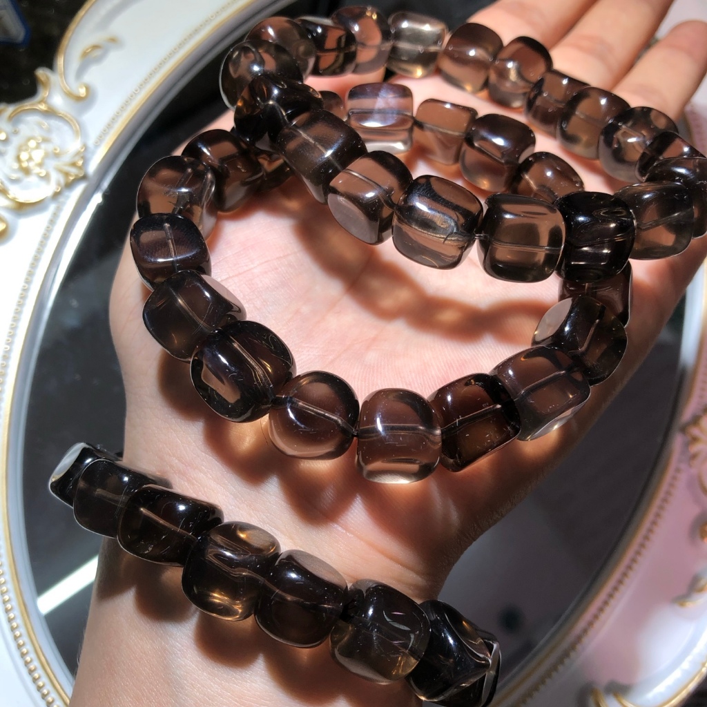 Oferta especial Pulseira de açúcar em cubo citrino Natural Premium Pulseira de citrino Pulseira da sorte Pulseira da sor