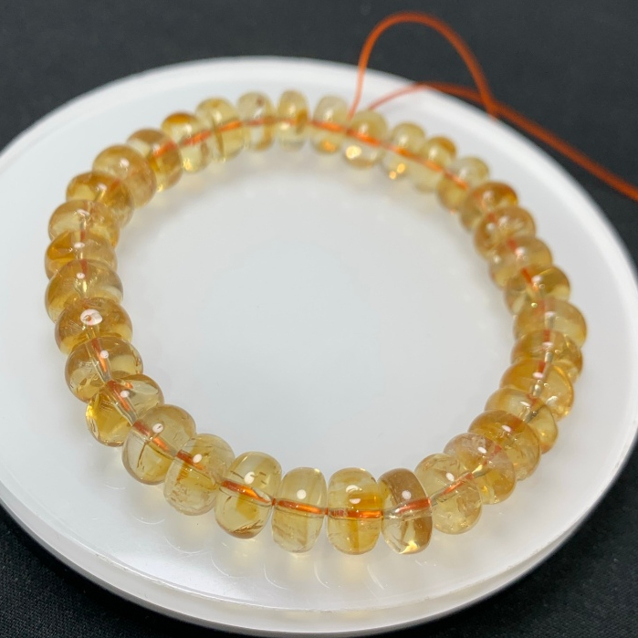 Oferta Especial Pulseira de contas de placa de cristal torre amarela Natural Premium pulseira de cristal torre amarela p