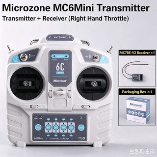 MC6C 2.4G 6CH Controlador Transmissor Receptor Sistema De Rádio Para Avião RC drone multirotor Helicóptero Carro Barco