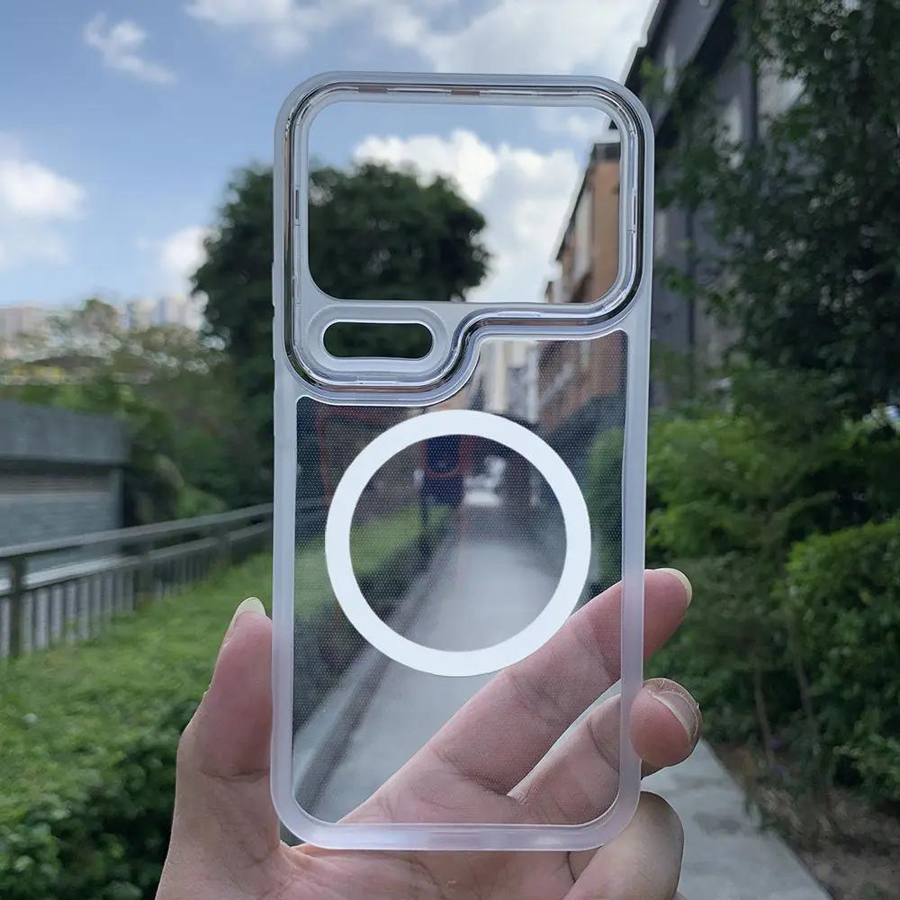 Para Xiaomi 18 17 Pro Max Capa mi 17 17Pro 5G Ímã Carga Sem Fio De Telefone ProMax À Prova De Choque Revestida De Silico