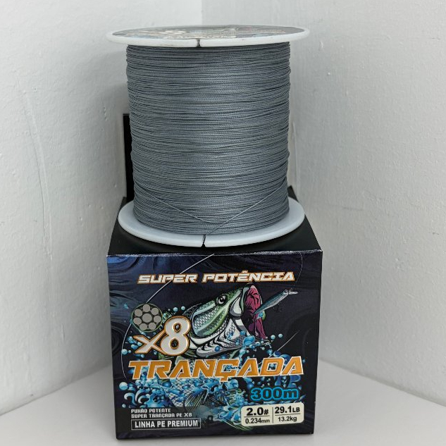 Linha de Pesca Multifilamento X8 8/12/16 Fios 100% PE Alta Resistência Suave para Pesca de Água Doce e Salgada 300m/500m