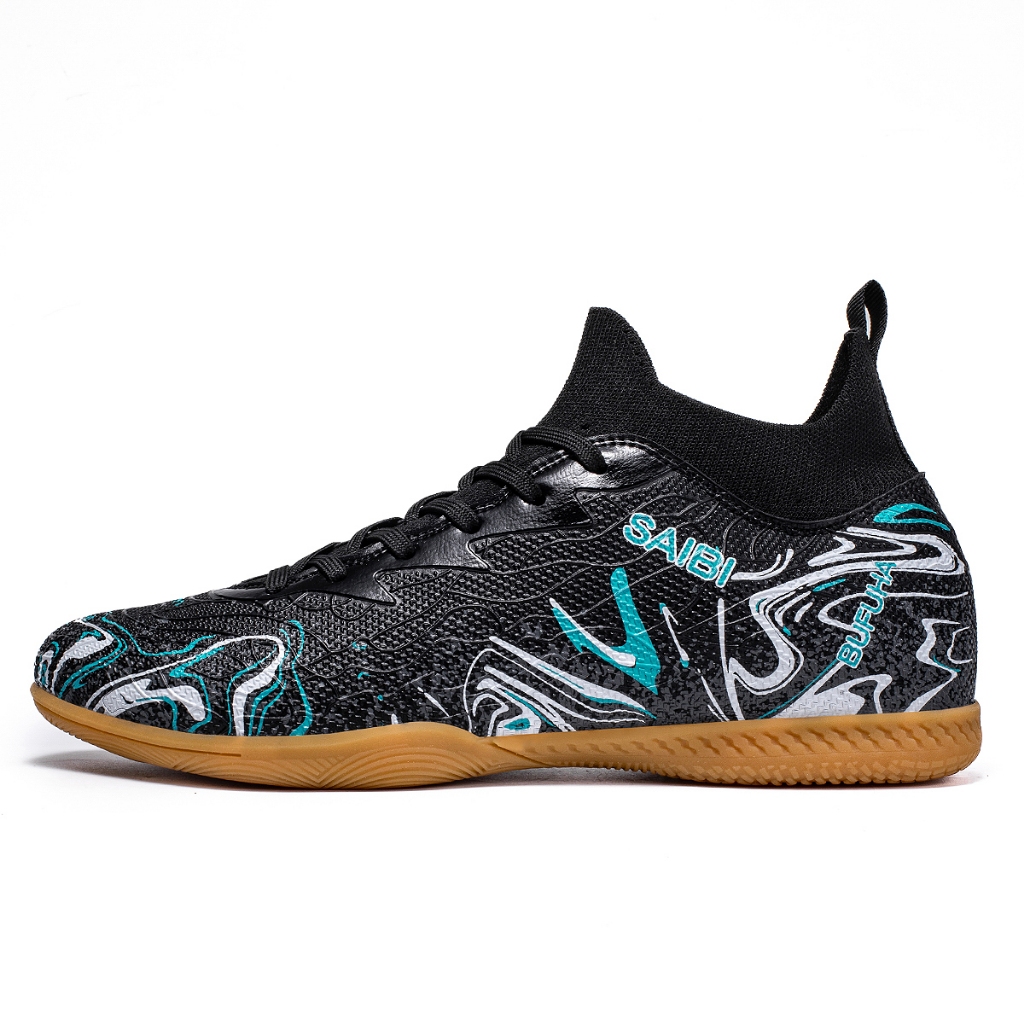 COD Botas Masculinas De Futebol De Salão Unissex De Corte Alto Sapatos De Futsal IC Sola De Goma Plana Antiderrapante Du