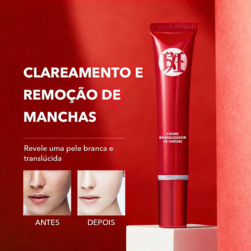 Creme clareador para remoção de sardas, hidratante e iluminador do tom da pele, reduz marcas de Acne