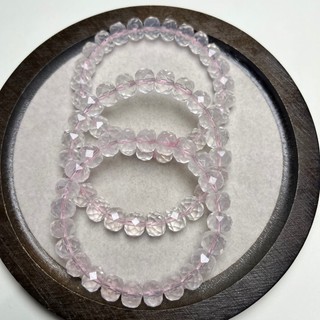 Oferta Especial Pulseira de cristal rosa Natural Premium com contas facetadas pulseira de cristal rosa pulseira da sorte