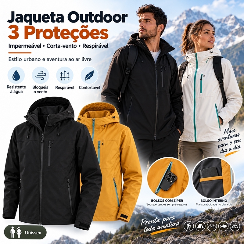 Corta-Vento Leve À Prova D'água – Com Capuz , Unissex E Respirável Ideal Para Trabalho , Caminhada Viagens