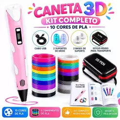 Caneta Impressora 3d Com Filamento Abs + Filamentos Extra