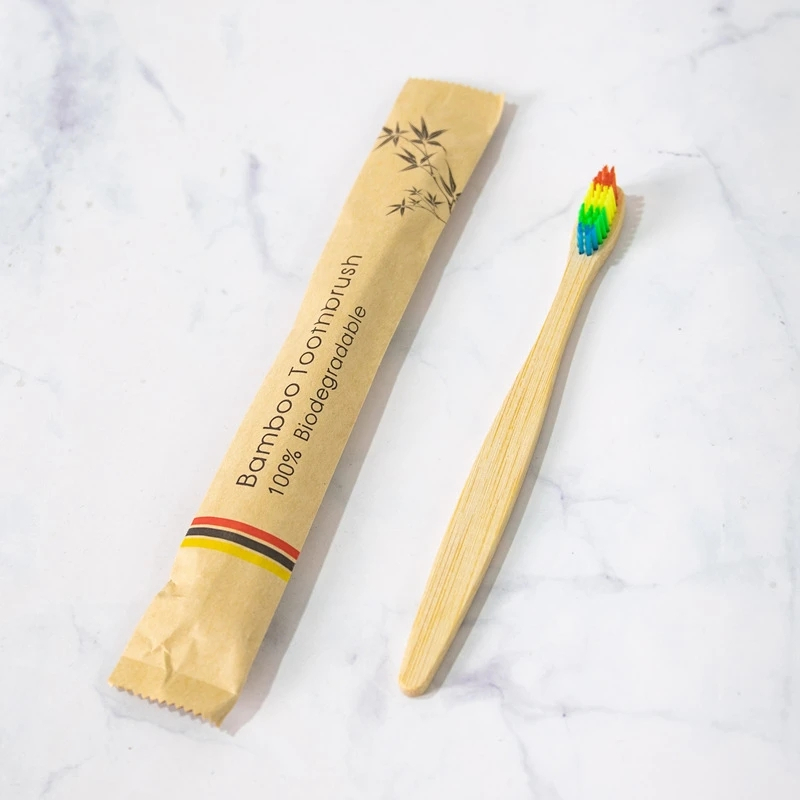 10 Pçs Cerdas Macias & Escova De Dentes De Bambu Biodegradável Escovas Naturais Ferramenta De Cuidados Orais Para Adulto