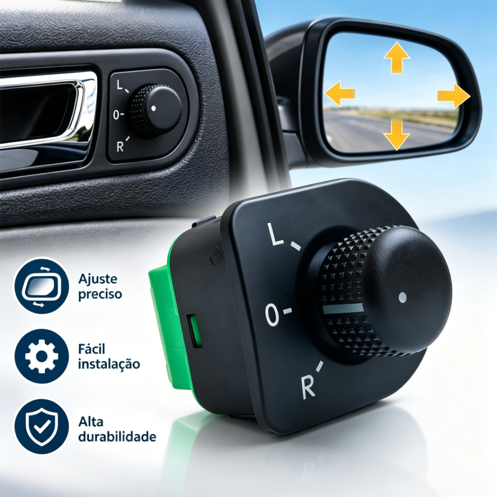 Botão Retrovisor Elétrico Gol Voyage Saveiro G5 G6 Fox