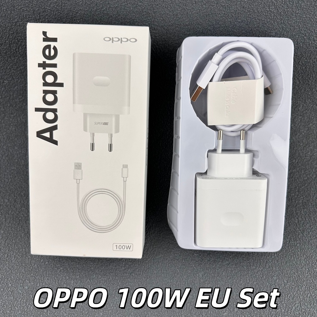 Original OPPO 100W SuperVOOC Ue Plug Carregador Kit 6A USB-C Cabo Para Encontrar X8 X7 X6 Reno13 Pro + Reno12 OnePlus 12