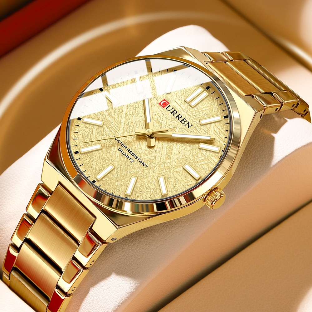 CURREN Relógio Masculino Recém-Chegado Marca Autêntica Moda Estilo Retrô Mãos Luminosas , Pulseira De Aço Inoxidável Com