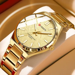 CURREN Relógio Masculino Recém-Chegado Marca Autêntica Moda Estilo Retrô Mãos Luminosas , Pulseira De Aço Inoxidável Com