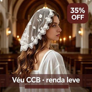 Véu de renda redondo de igreja feminino grande renda leve respirável antiderrapante