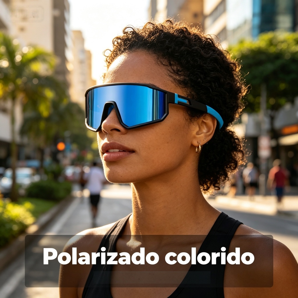 Óculos de sol esportivos polarizados coloridos homens mulheres óculos de sol siameses ao ar livre óculos grandes 3058