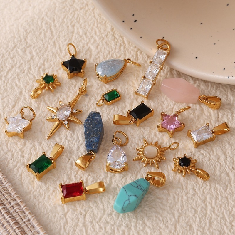 Acessórios de joias artesanais faça você mesmo, pingente de gema, pulseira, colar, materiais caseiros